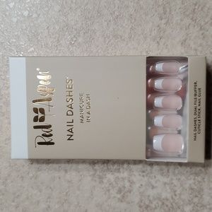 Red Aspen Nail Dashes.  Nevaya's French Tip.